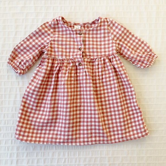 Carter’s Plaid Flannel Gingham Dress • 12 Months - Picture 1 of 2